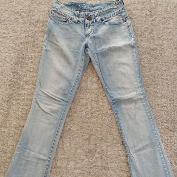 VINTAGE Y2K Guess Premium Daredevil low-rise bootcut jeans size 27 - Picture 12 of 16